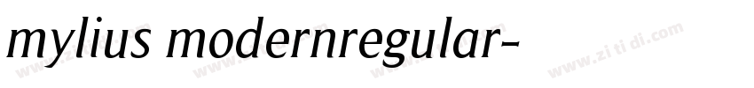 mylius modernregular字体转换